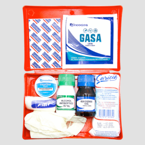 BOTIQUIN DE PRIMEROS AUXILIOS BASICO 001 ABIERTO